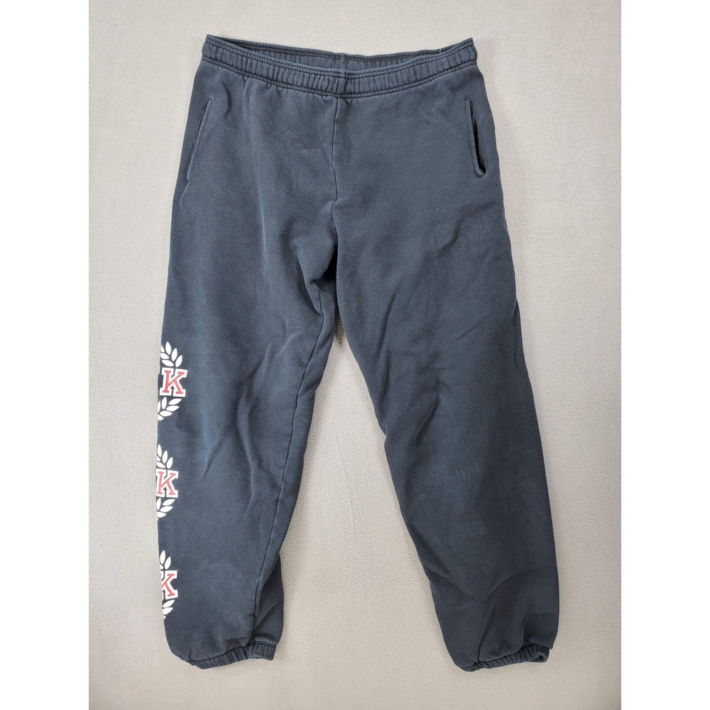 PINK Sweatpants Womens XS Black Graphic Logo Jogger Pockets Relaxed Casual